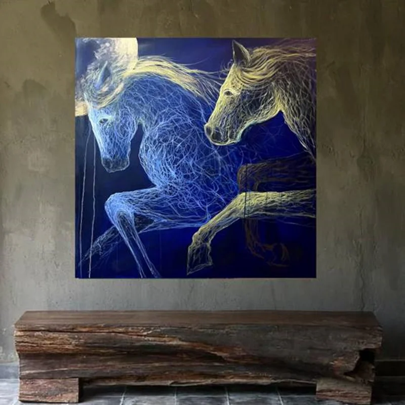 تابلوی نقاشی دکوراتیو بزرگ اسب "هلیوس" 100/100