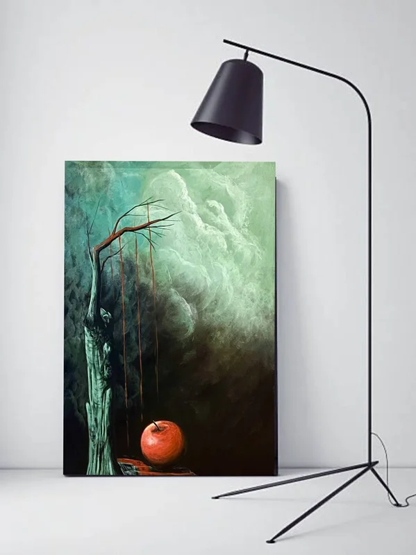 تابلوی نقاشی اروجینال "سیب و سبب"60/90