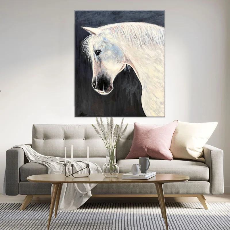 تابلوی سایز بزرگ اسب دکوراتیو 120/100