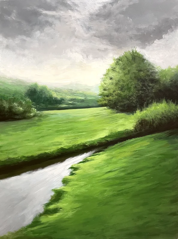 تابلو نقاشی طبیعت حرفه ای ابعاد 60/90