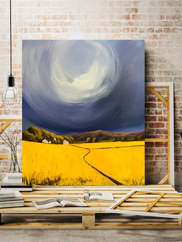 تابلو نقاشی طبیعت “بیکران” خاص و لوکس ۱۲۰/۱۰۰